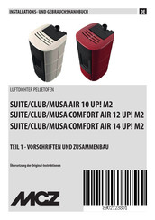 MCZ MUSA COMFORT AIR 12 UP! M2 Installations- Und Gebrauchshandbuch