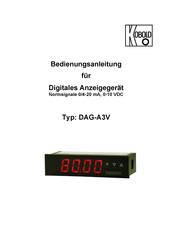 Kobold DAG-A3V Bedienungsanleitung
