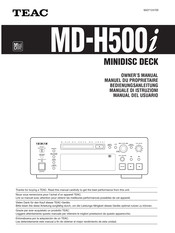 Teac MD-H500i Bedienungsanleitung