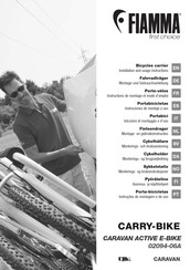 Fiamma CARRY-BIKE CARAVAN ACTIVE E-BIKE 02094-06A Montage- Und Gebrauchsanleitung