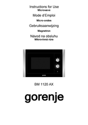 Gorenje BM 1120 AX Bedienungsanleitung