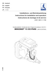 Beko BEKOMAT 13 CO PN50 Installation Und Betriebsanleitung