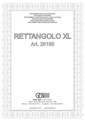 Gessi RETTANGOLO XL 26195 Bedienungsanleitung