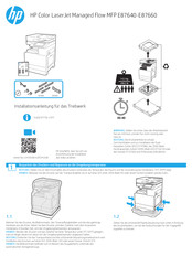 HP Color LaserJet Managed MFP E87640 Installationsanleitung
