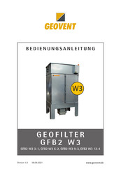 Geovent GEOFILTER GFB2 W3 9-3 Bedienungsanleitung