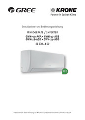 Krone GREE SOLID GWH-24-AGD Installations- Und Bedienungsanleitung