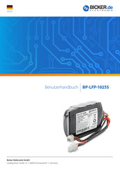 Bicker Elektronik BP-LFP-1025S Benutzerhandbuch
