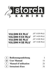 Storch Kamine ST 13 SE-RLU Bedienungsanleitung