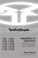 Rockford Fosgate Punch P215S4 Einbau Und Betrieb