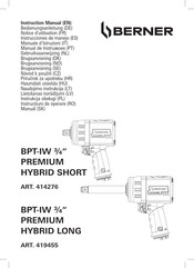 Berner BPT-IW 3/4 PREMIUM HYBRID SHORT Bedienungsanleitung