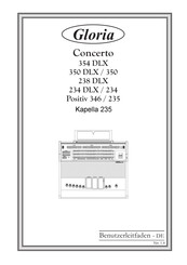 Gloria Concerto 354 DLX Benutzerleitfaden