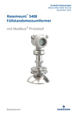 Emerson Rosemount 5408 Bedienungsanleitung