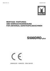 Multi S500DRD+ Montage- Wartungsund Gebrauchsanweisung