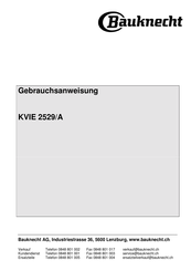 Bauknecht KVIE 2529/A Gebrauchsanweisung