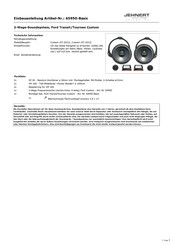Jehnert Sound Design 65950-Basic Einbauanleitung