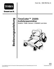 Toro TimeCutter Z4200 Bedienungsanleitung