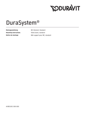 Duravit DuraSystem WD1001 000 000 Montageanleitung