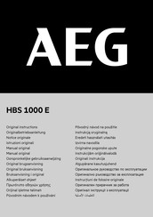 AEG HBS 1000 E Originalbetriebsanleitung