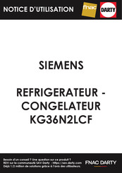 Siemens KG36N2LCF Gebrauchsanleitung