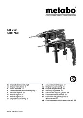 Metabo SB 760 Originalbetriebsanleitung