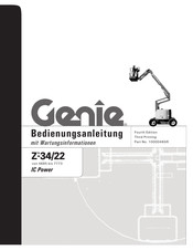 Genie Z-34/22 IC Bedienungsanleitung Mit Wartungsinformationen