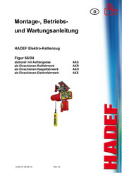 HADEF Figur 66/04 Montage-, Betriebs- Und Wartungsanleitung