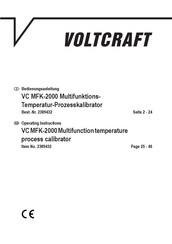 VOLTCRAFT VC MFK-2000 Bedienungsanleitung