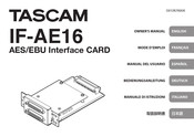 Tascam IF-AE16 Bedienungsanleitung