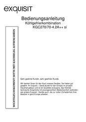 exquisit KGC270/70-4.2A++ si Bedienungsanleitung