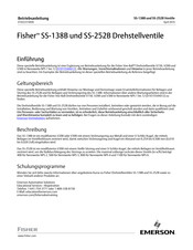 Emerson Fisher SS-138B Betriebsanleitung