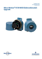 Emerson Micro Motion 9739 MVD Installationsanleitung