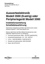 Emerson Micro Motion 3500 Kurzanleitung