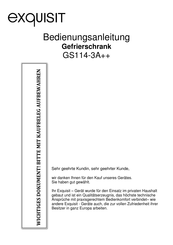 exquisit GS114-3A++ Bedienungsanleitung