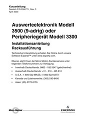 Emerson Micro Motion 3500 Kurzanleitung