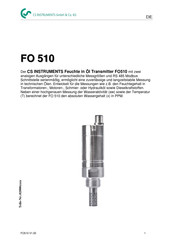 CS Instruments FO 510 Bedienungsanleitung