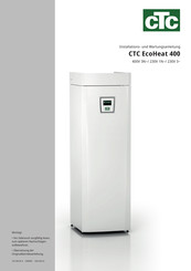 Ctc EcoHeat 400 Installations- Und Wartungsanleitung