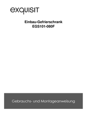 exquisit EGS101-080F Gebrauchs- Und Montageanweisung