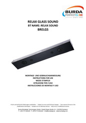 Burda RELAX GLASS SOUND Montage- Und Gebrauchsanweisung