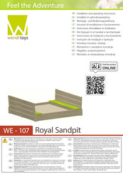 wendi toys Royal Sandpit Montage- Und Bedienungsanleitung