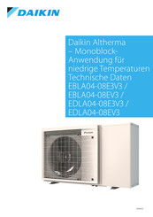 Daikin Altherma EBLA04-08E3V3 Technische Daten