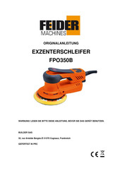 FEIDER Machines FPO350B Originalanleitung