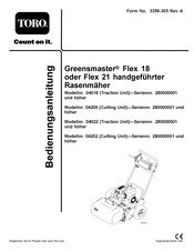 Toro Greensmaster Flex 18 Bedienungsanleitung