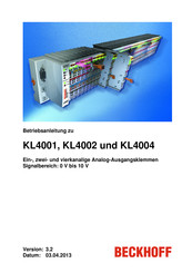 Beckhoff KL4004 Betriebsanleitung