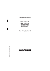 Gaggenau GM 230-130 Gebrauchsanleitung
