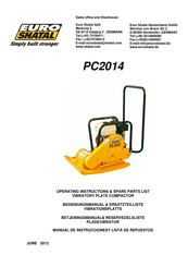 Euro Shatal PC2014 Bedienungsmanual & Ersatzteileliste