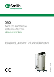 AO Smith SGS 120 Installations-, Benutzer- Und Wartungsanleitung