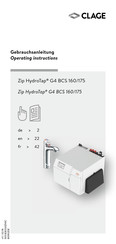 clage Zip HydroTap G4 BCS 160/175 Gebrauchsanleitung