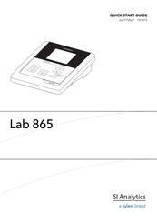 Xylem SI Analytics Lab 865 Schnellstartanleitung