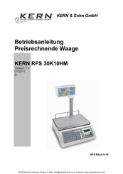 KERN RFS 30K10HM Betriebsanleitung