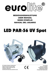 EuroLite LED PAR-56 UV Spot Bedienungsanleitung